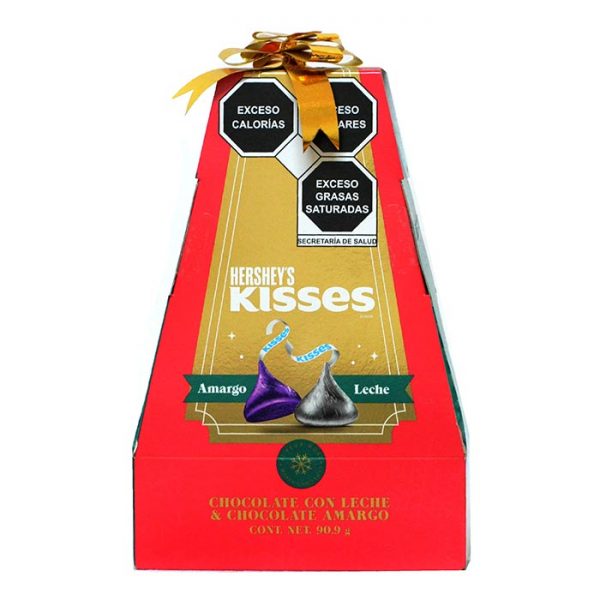 Hersheys Kisses Navidad Amargo Leche 90.9gr