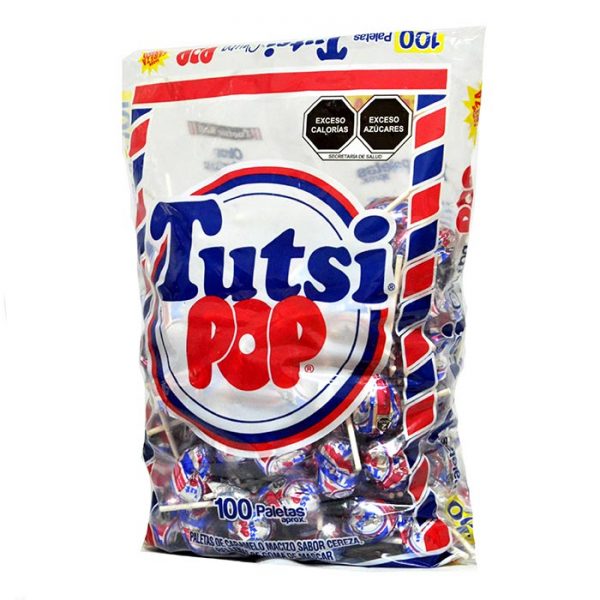 Tutsi Chupa Pop Cereza 100 Bolsa - Imagen 3