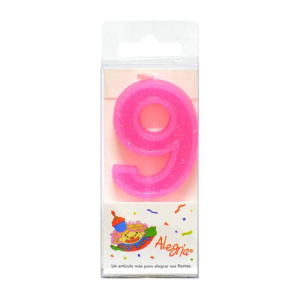 Velas alegria mini diamantina nueve
