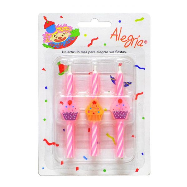 Alegria Vela Icono Cc-004 Cupcake Rosa