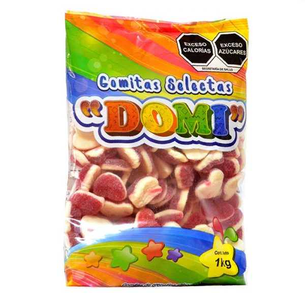 Domi Goma Corazon Bicolor 1kg - Imagen 2