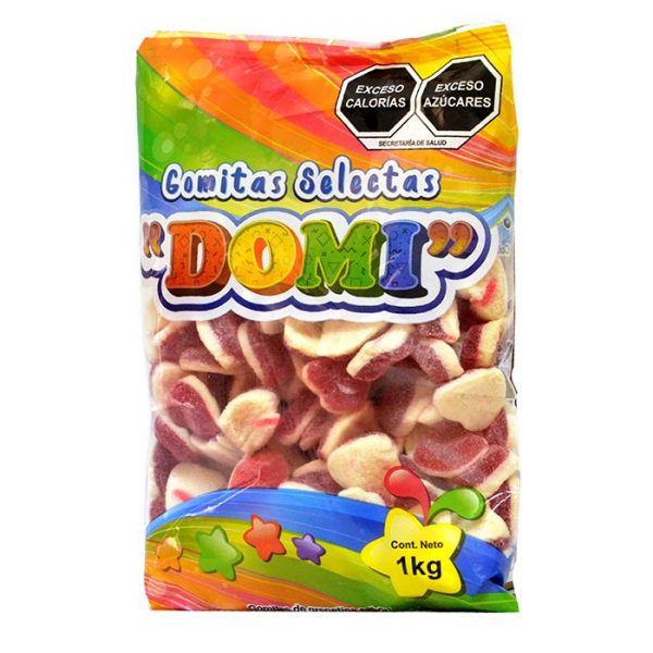 Domi Goma Corazon Bicolor 1kg - Imagen 3